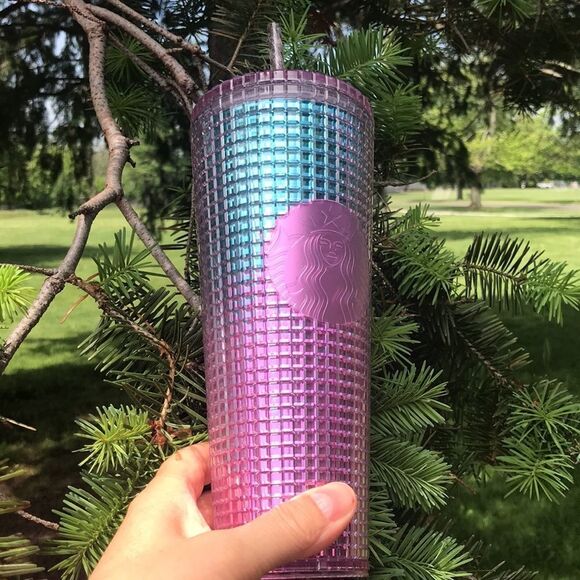 Starbucks Summer 2021 Pink Grid Cup - Picture 1 of 8